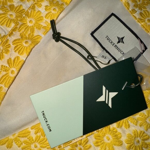 Tuckernuck NEW Yellow Daisy Jacquard Aurelia Long Sleeve Floral Maxi Dress XL - Picture 13 of 13